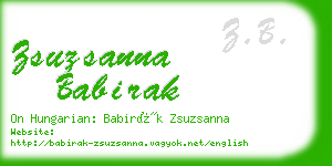 zsuzsanna babirak business card